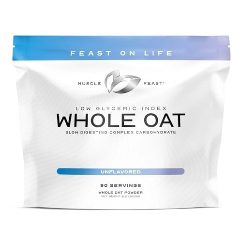 All-Natural Whole Oat Powder – Non-GMO Vegan Complex Carb Fiber, 8lb – Steady En
