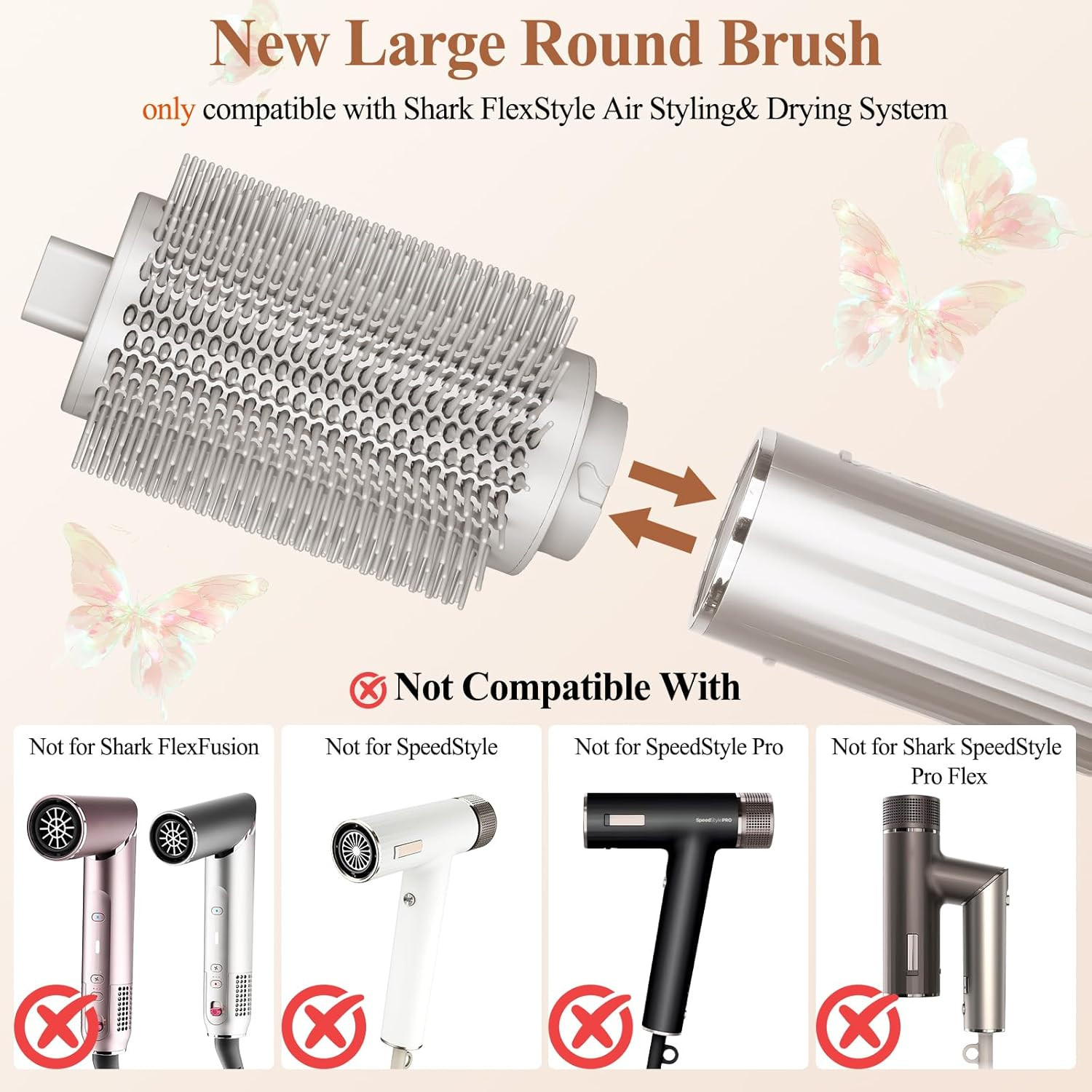6-Inch Large Diffuser and 1.6In Long Hair Curling Barrel/Upgraded Large round Vo