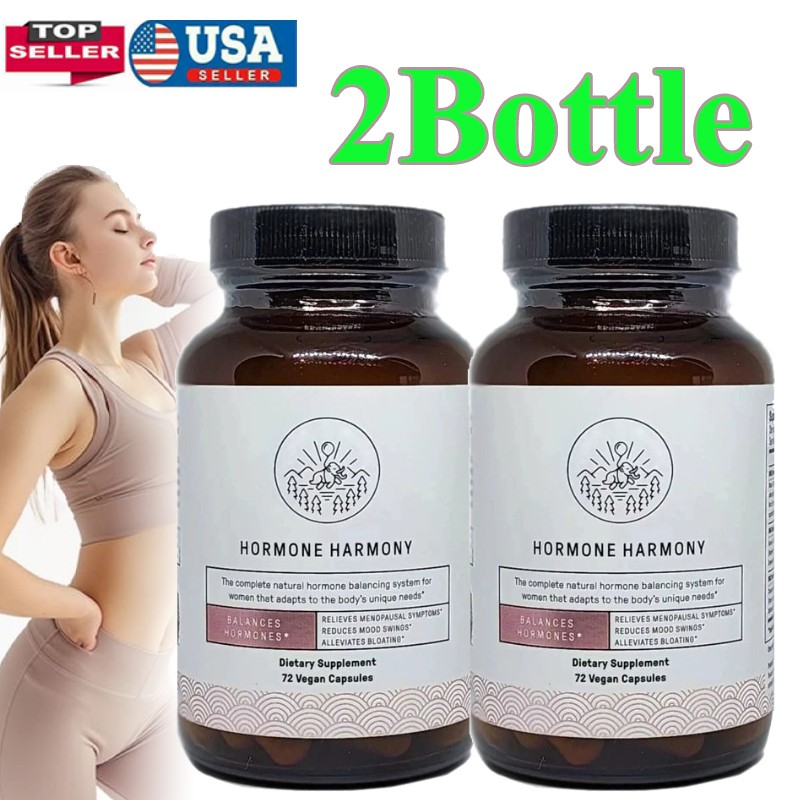 2 PACK Happy Mammoth Hormone Harmony Natural Hormonal Support for Women 72 Caps