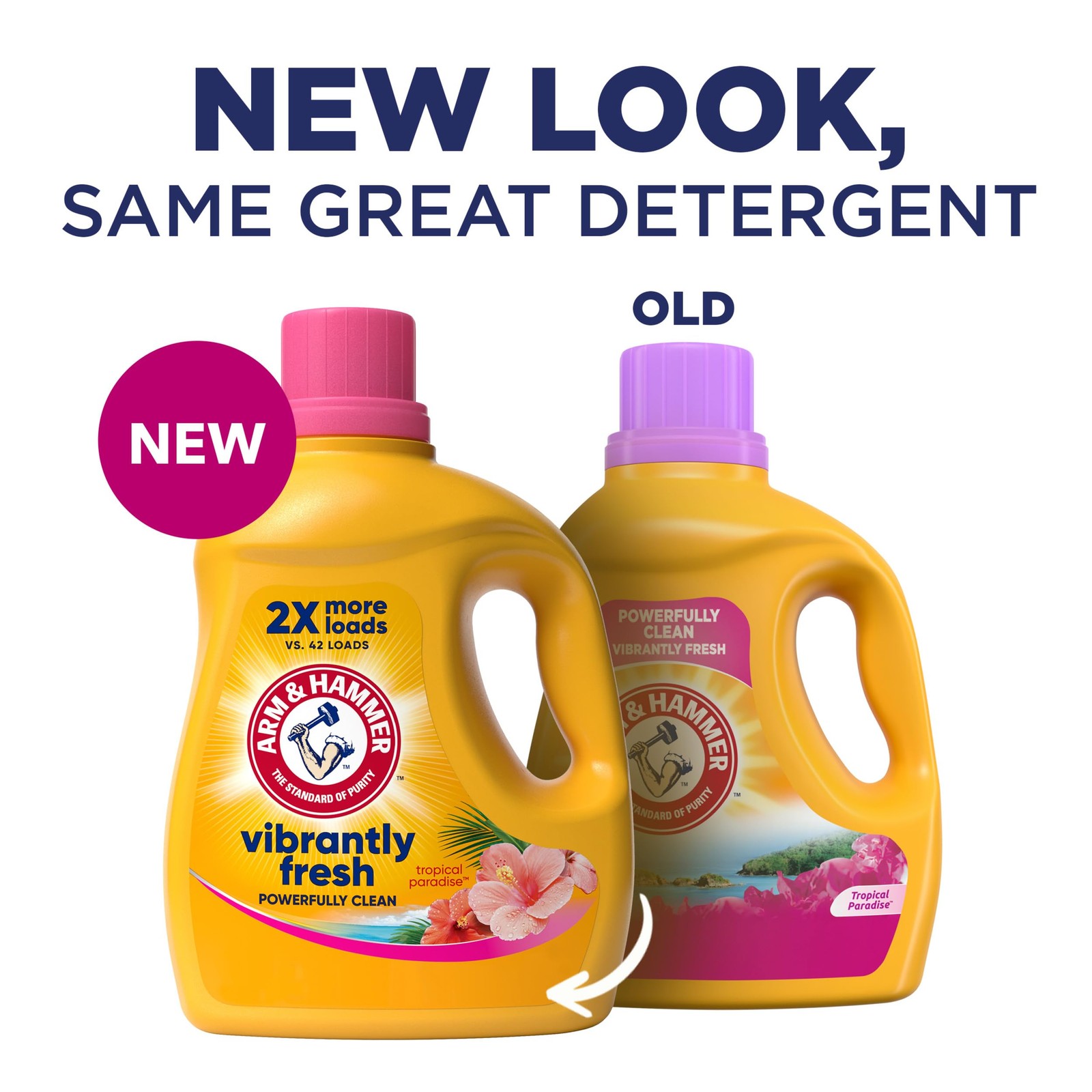 Liquid Laundry Detergent 102.5 Fl oz 89 Loads Tropical Paradise ARM HAMMER