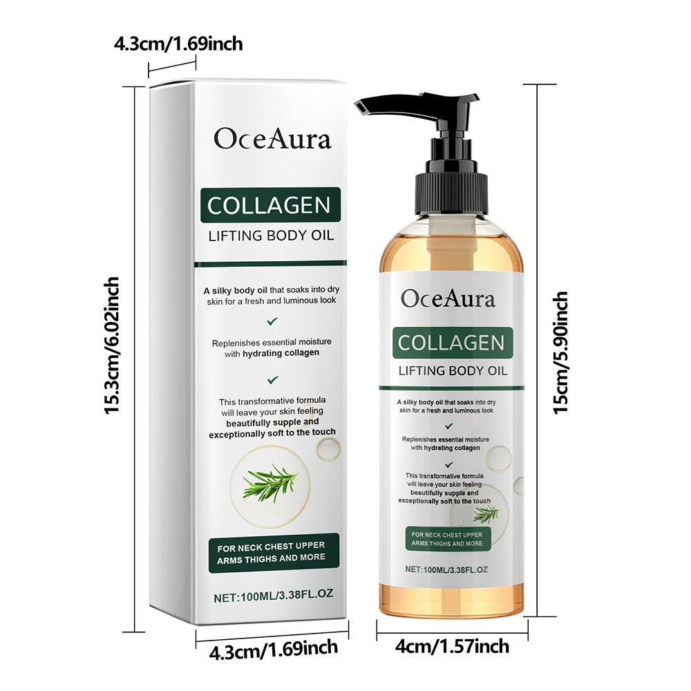100ml Collagen Lifting Body Oil Firming Anti Aging Wrinkles Scars & Stretch Mark