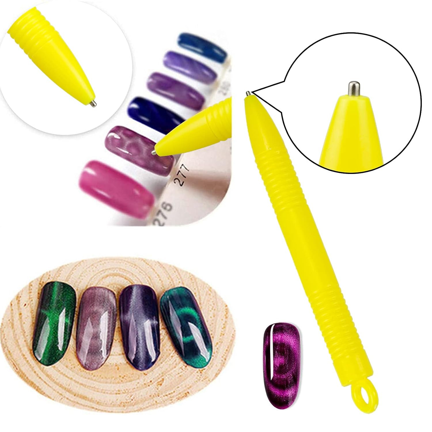 Magnetic Nail Tool Set for Cat Eye Gel Polish, Cat Eye Magnet Tools, 8PCS Profes