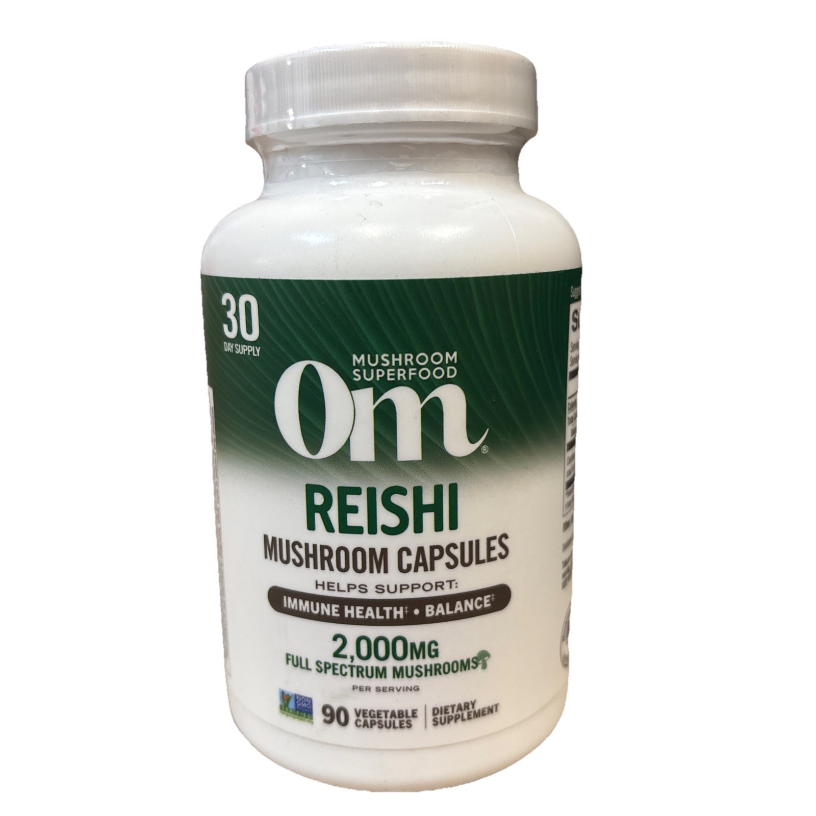 Reishi Om Mushrooms Superfood 90 Veg Caps Daily Boost Capsules BB 04/2027
