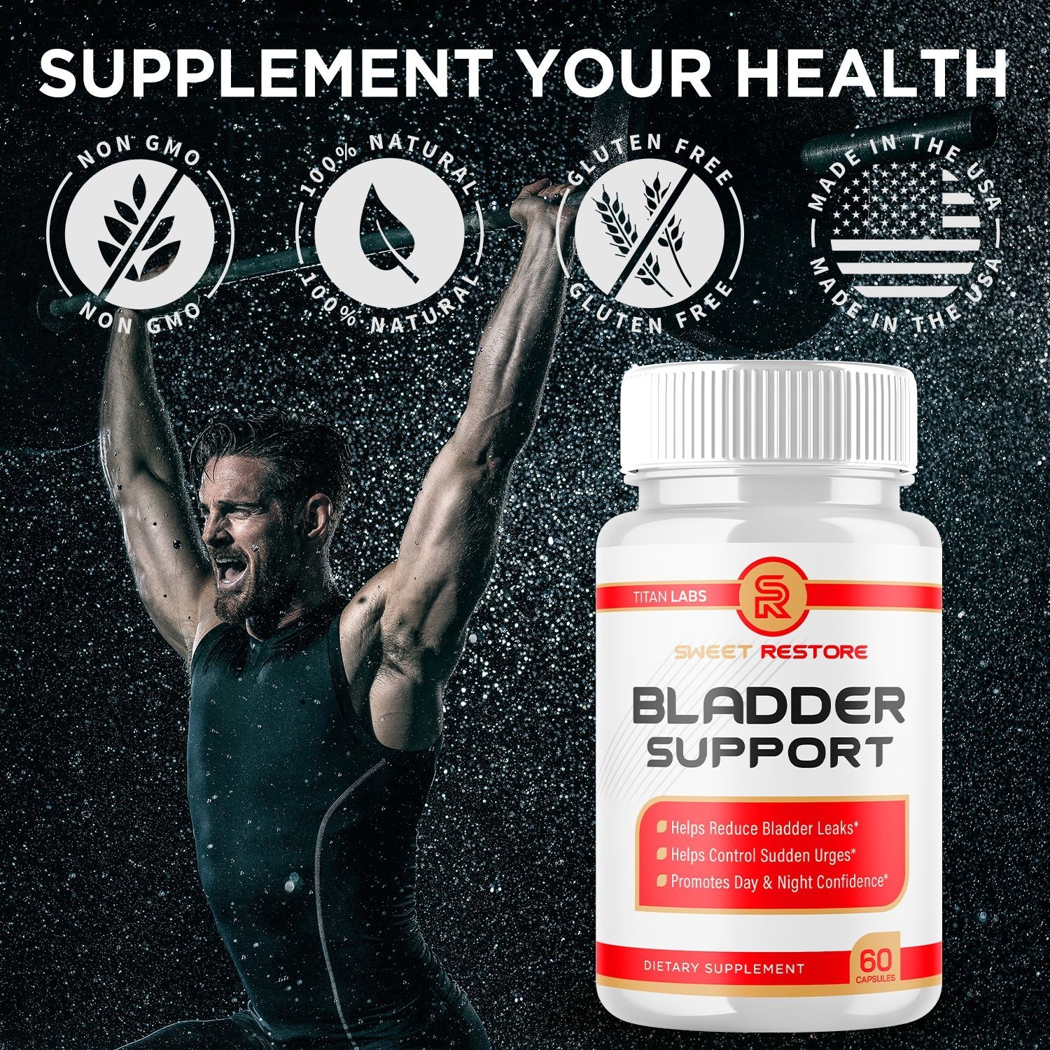 (5 Pack) Sweet Restore Bladder Control Prostate & Bladder Support Formula 300 Ct