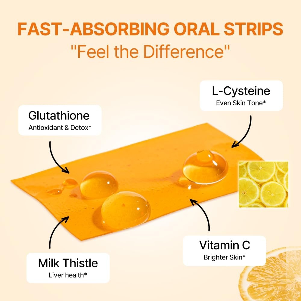 Liposomal Glutathione Strips 30 ct – Antioxidant Support, Skin Glow, Fast-Absorb