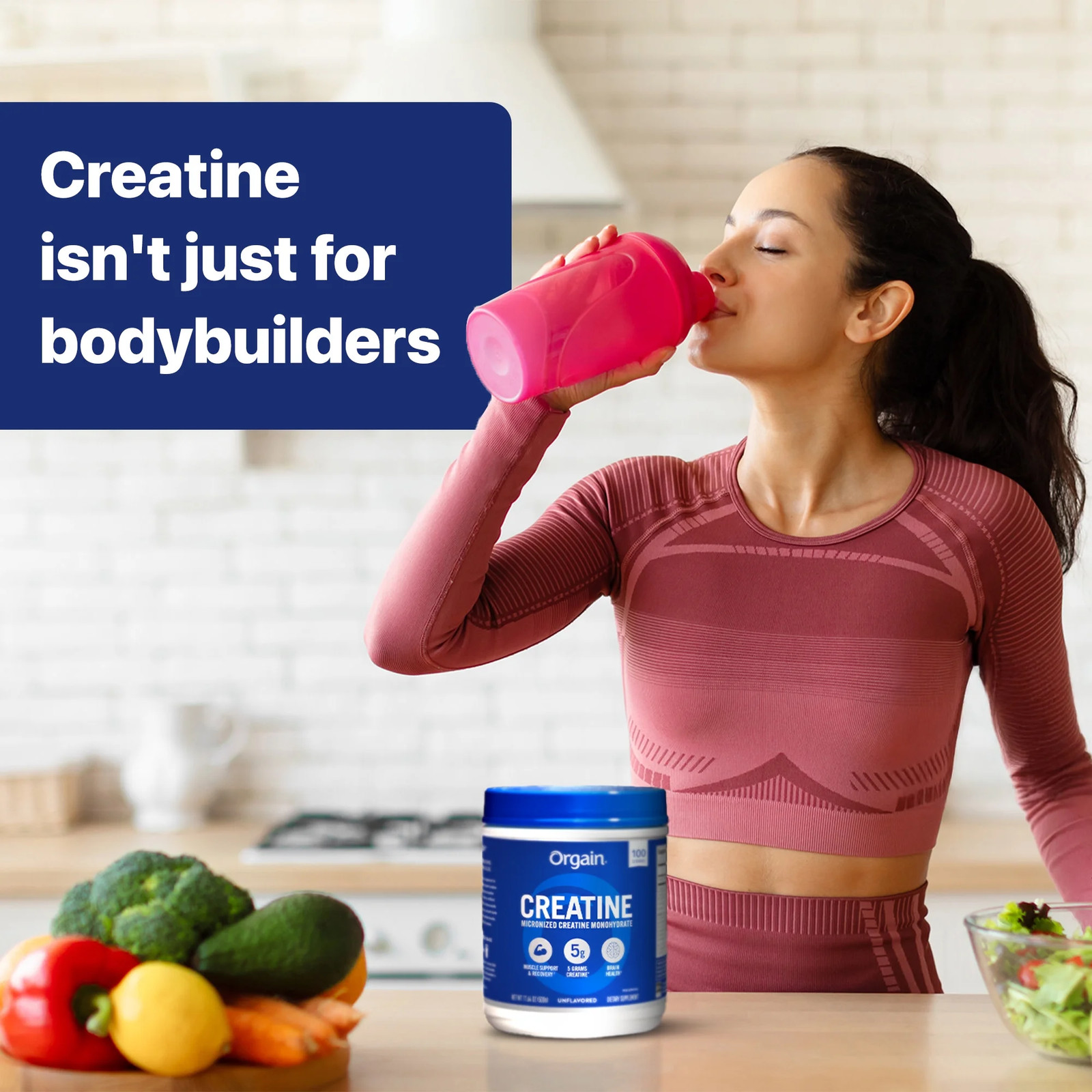 Orgain Creatine Monohydrate Micronized Powder Unflavored 17.64 oz