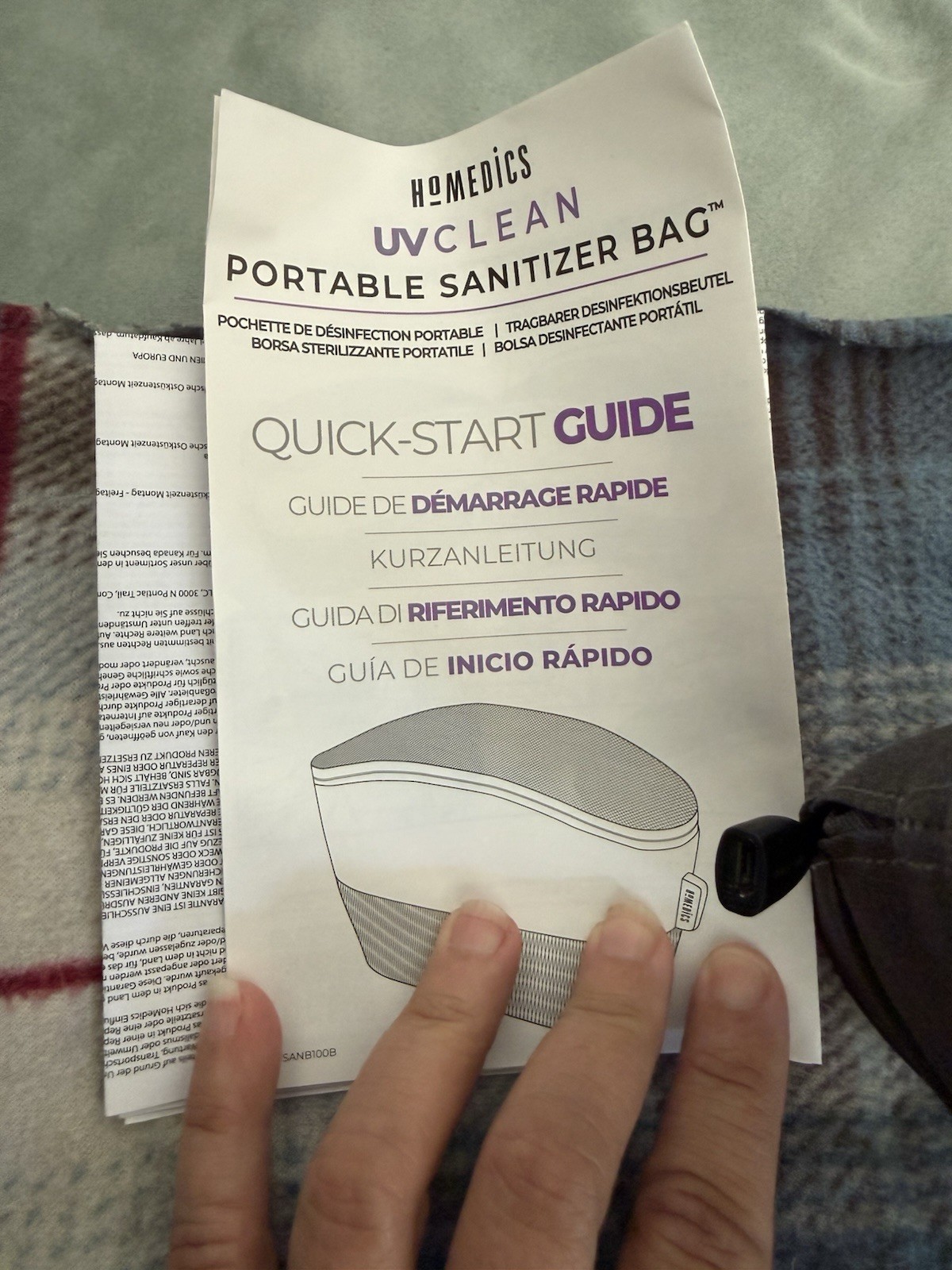 Home Medic Portable Sanitizer Bag One Complete: Directions & Charger & Extra Bag
