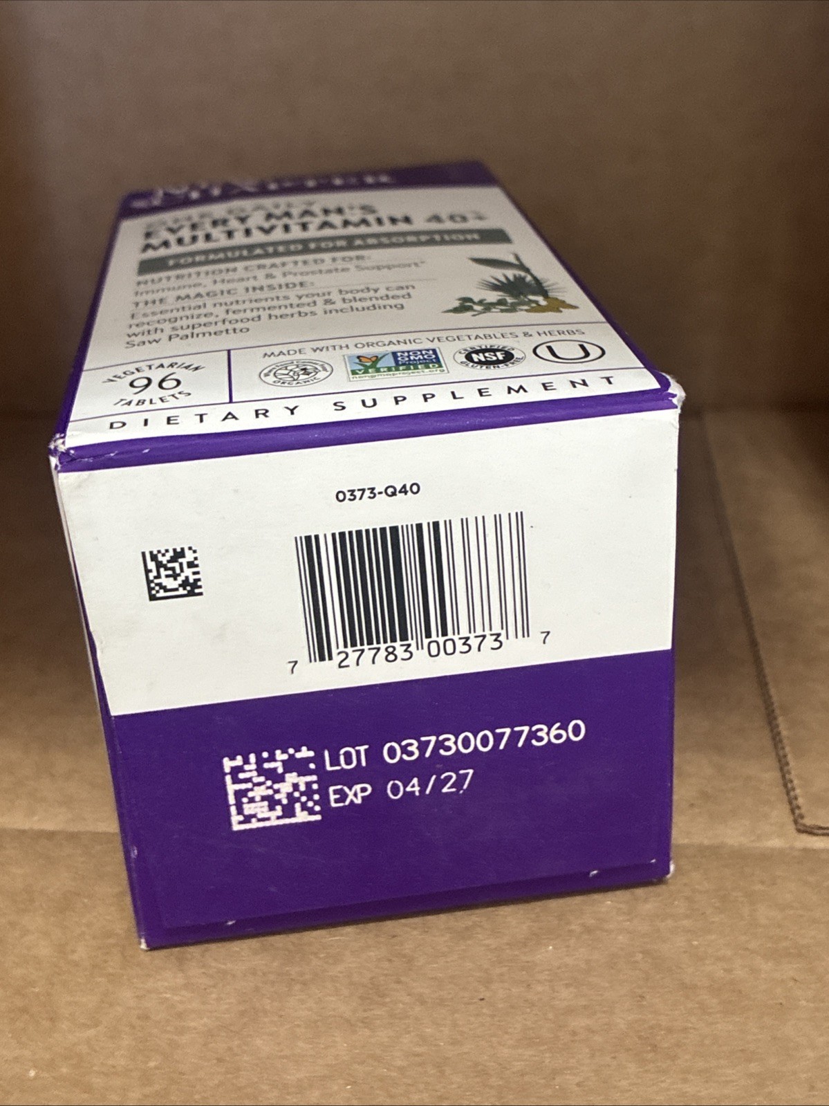 New Chapter Men’s Multivitamin 40 Plus for Energy, Heart, Prostate + Immune 2027