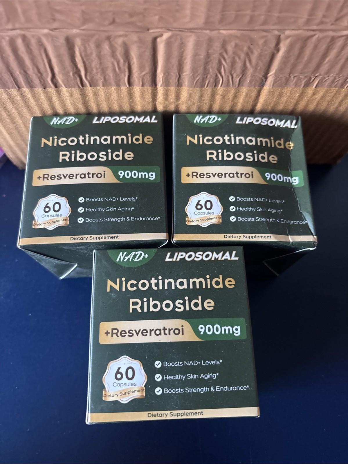 3X-NAD Supplement, NAD Nicotinamide Riboside Resveratrol 900mg
