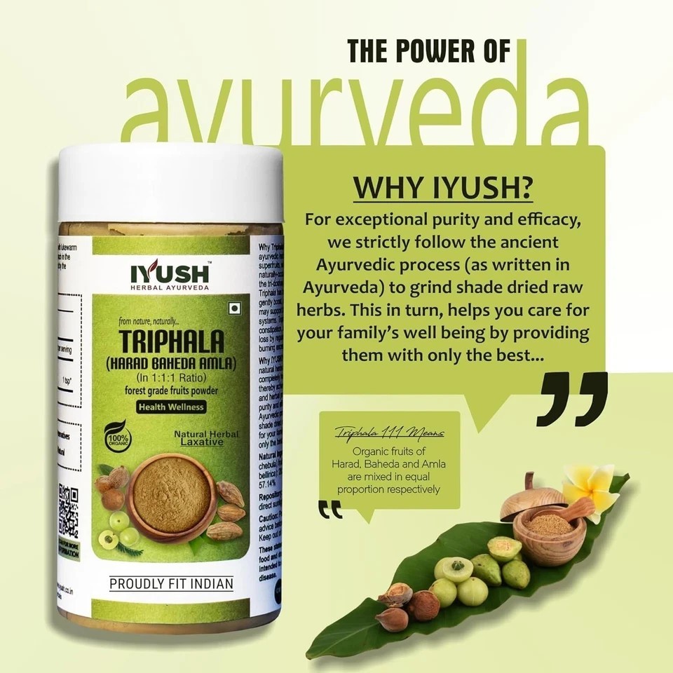 Iyush Triphala Powder 100g Each Pack Of 2