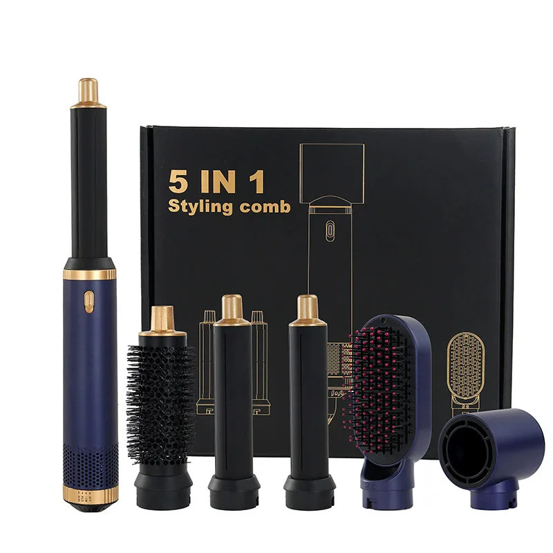 5 in 1 Hair Dryer Brush Hot Comb Set Professional Curling Iron Hair Straightener