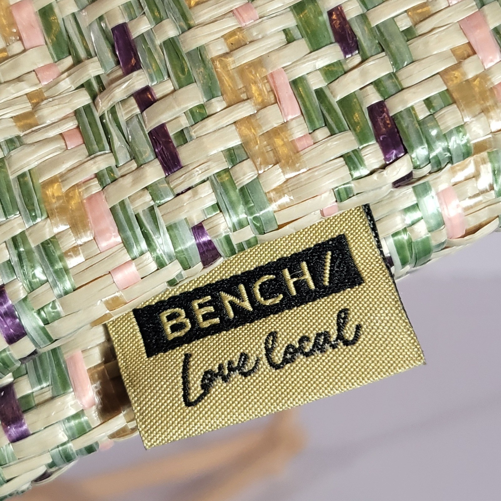 Bench Love Local Woven Abaca Makeup Bag Straw Cosmetic Pouch NWT Tag Error