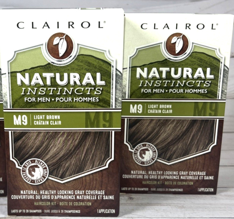 Clairol Natural Instincts For Men M9 Light Brown Hair Color Kit Discontinued 2x