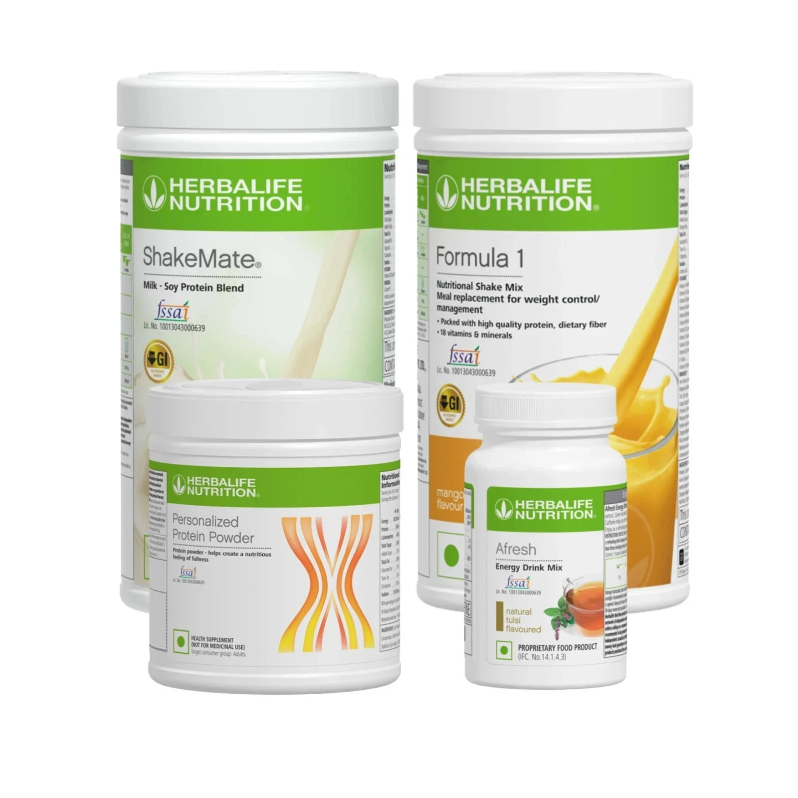 HERBALIFE COMBO SET (SHAKEMATE, MANGO, PROTEIN 200GM, AFRESH) LONG EXPIRY