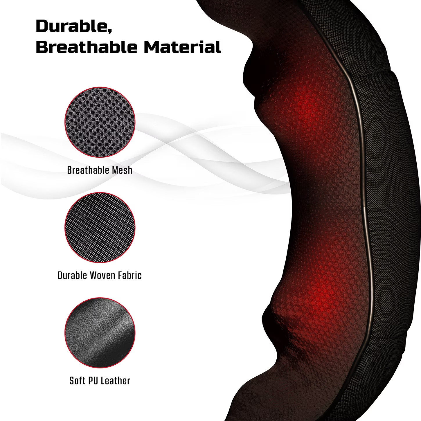 FitRx Cordless Shiatsu 3D Massager USB-Rechargeable Shoulder Back Neck