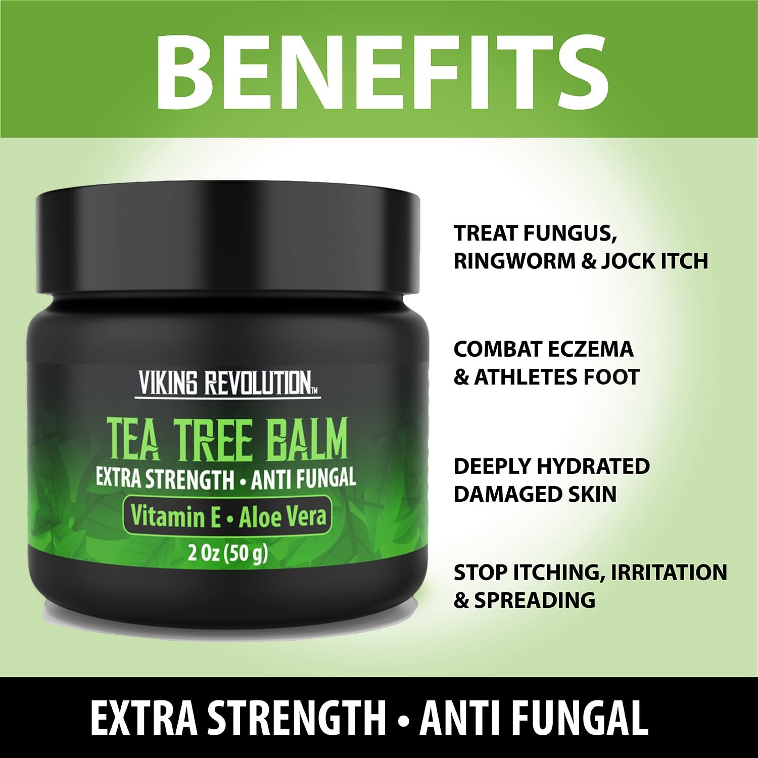 Tea Tree Oil Cream – Super Balm Athletes Foot Cream – for Eczema, Jock Itch, Rin