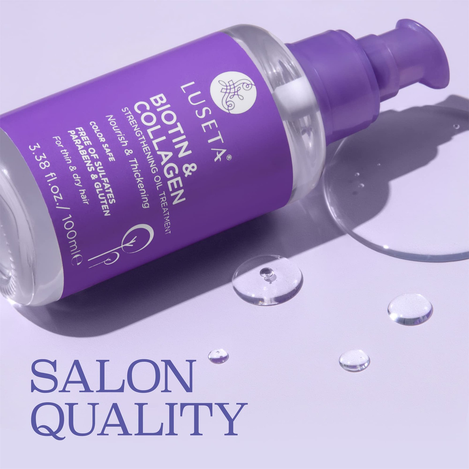 L LUSETA Biotin Hair Growth Serum with Collagen, 3.38 Fl Oz (Pack of 1)