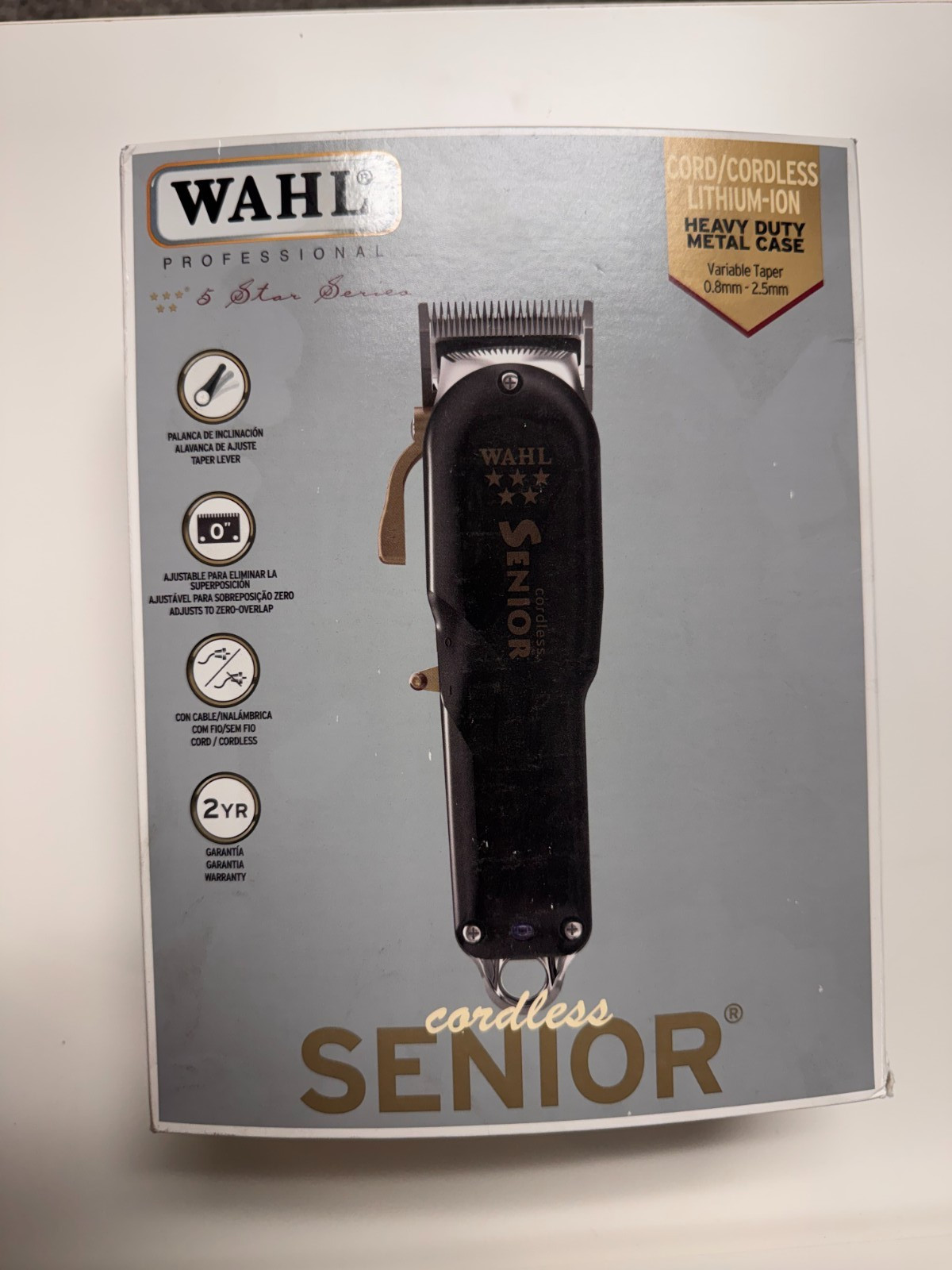 Wahl Professional 5 Star Cordless Senior Clipper 8504-400 USED