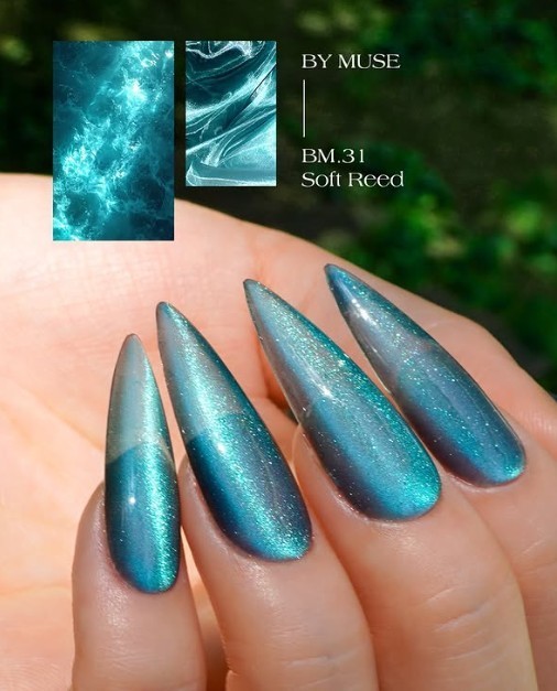 BY Muse Soft Green Collection Korean Gel Nail 8 Colors Set Shimmer K-Beauty