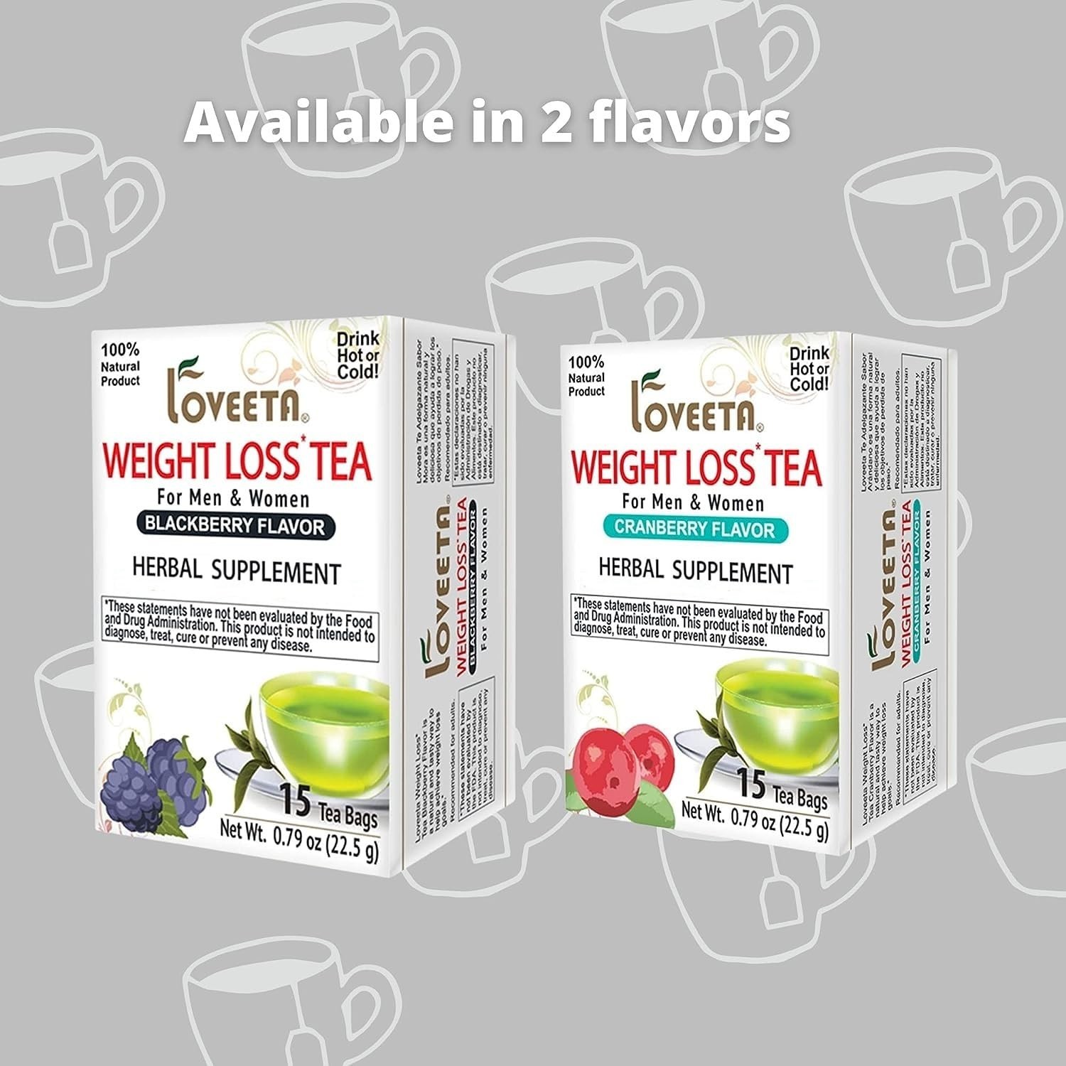 Delicious Blackberry Tea for Weight Loss – 15 Bags, 100% Natural & Sugar Free