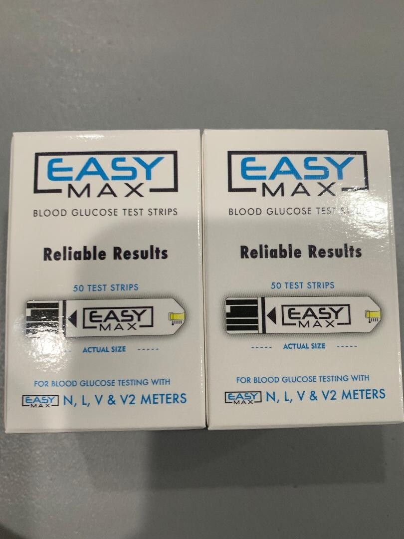 Easymax Blood Glucose 100 Test Strips Exp: 4/30/2025