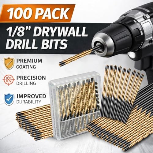 Pcs Drywall Rotor Tips 1/8″ Drywall Router Drill Bits HSS 1/8 in 100