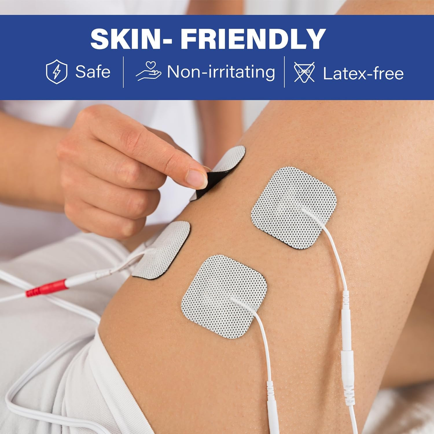 TENS Unit Electrode Pads 2×2 Inch 20PCS Reusable Latex Free