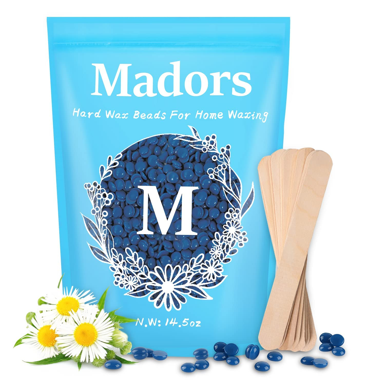 Hard Wax Beans Kit for Hair Removal – 1Lb Brazilian Underarms Body and Chest La