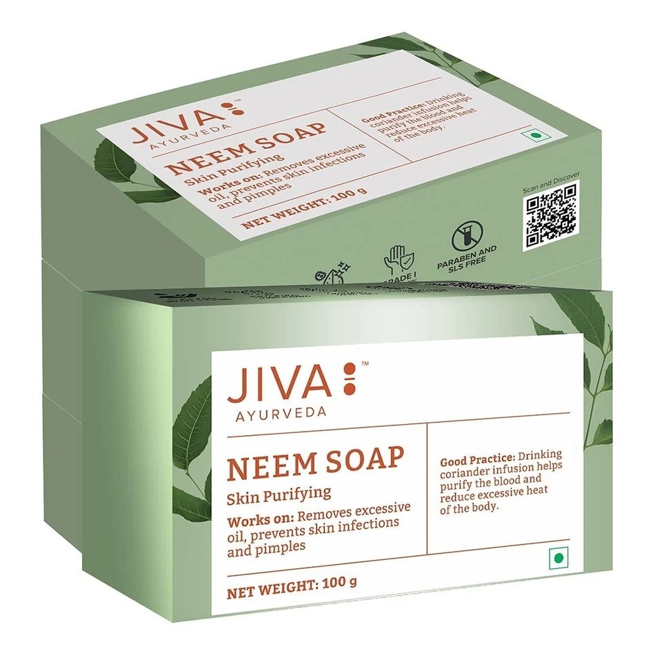 Neem Soap – 100gm | Deep Cleansing Of Pores | Prevent Pimples, Acne (Pack of 4)