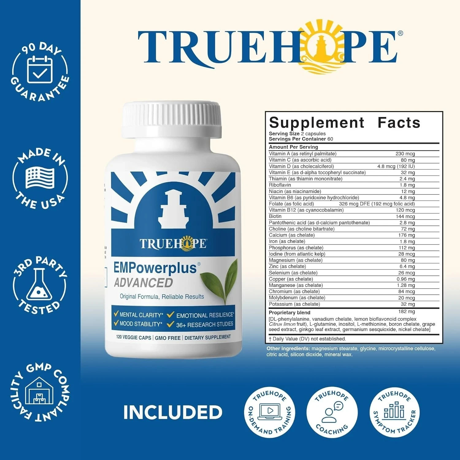 Truehope EMPowerplus Advanced Multivitamin for Women and Men – 120 Capsules