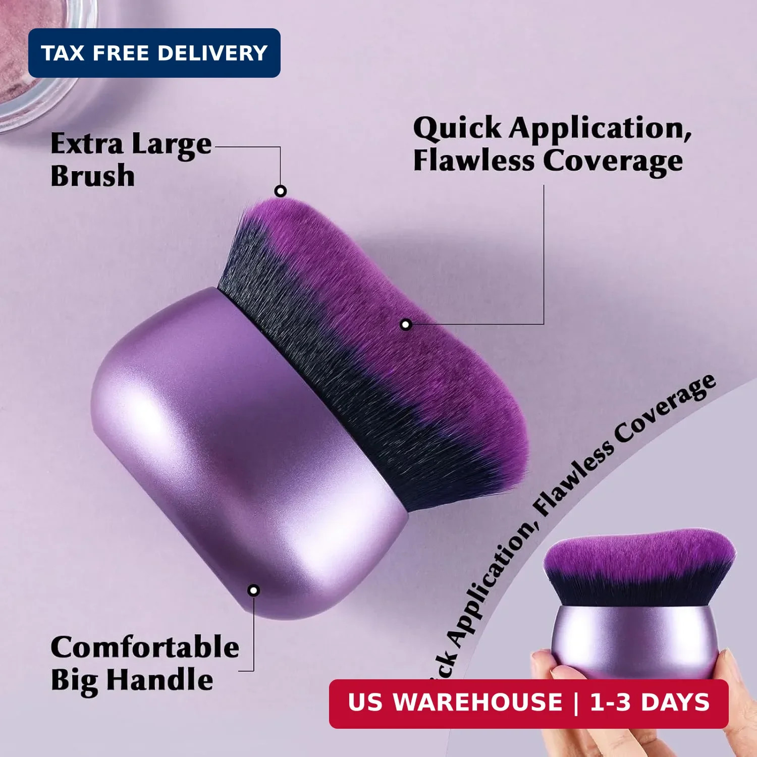 Extra Large Body Makeup Brush,75mm Wide-headed Body Coverage Applicator For Self