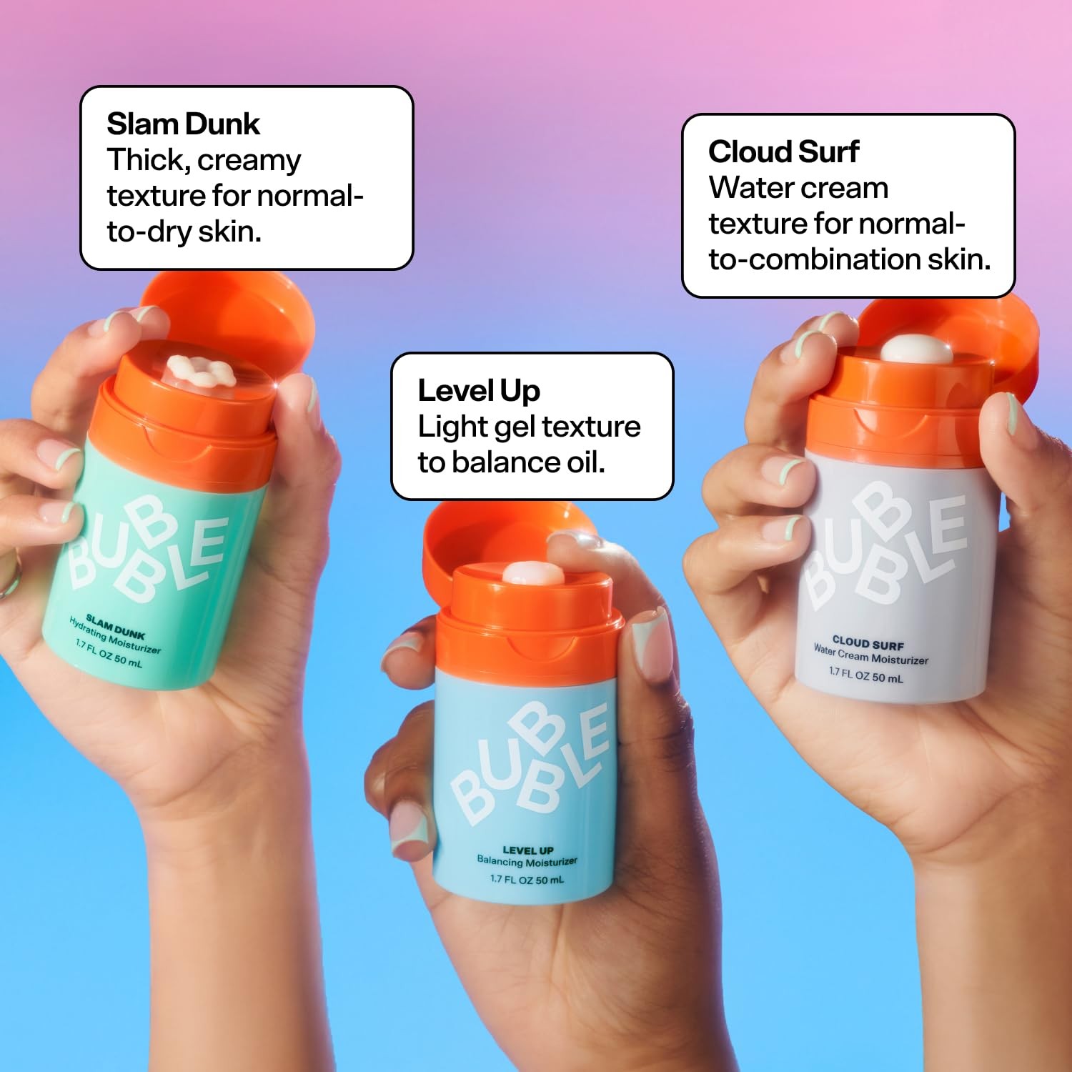 2 Bubble Skincare Cloud Surf Water Cream Moisturizer,, 1.7 fl oz New
