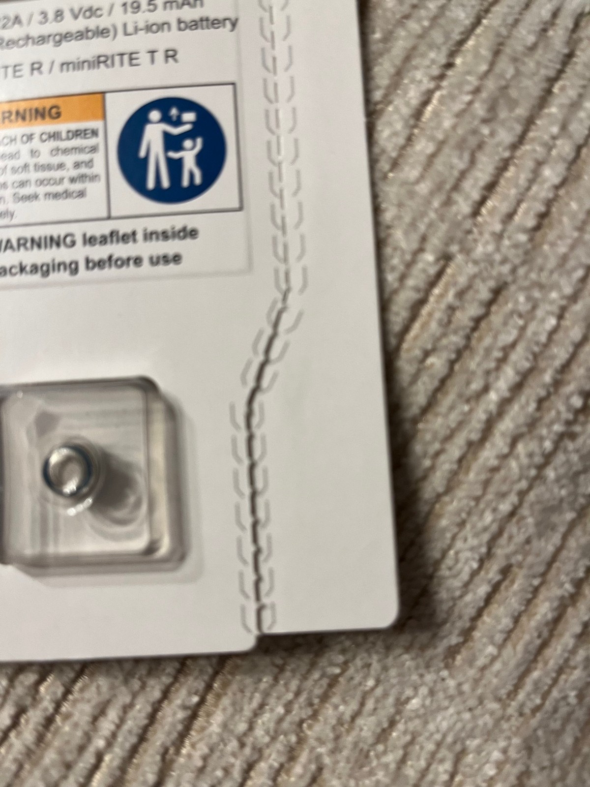 Oticon Hearing Aid rechargeable Li-ion battery Z22A miniRITE R -T R