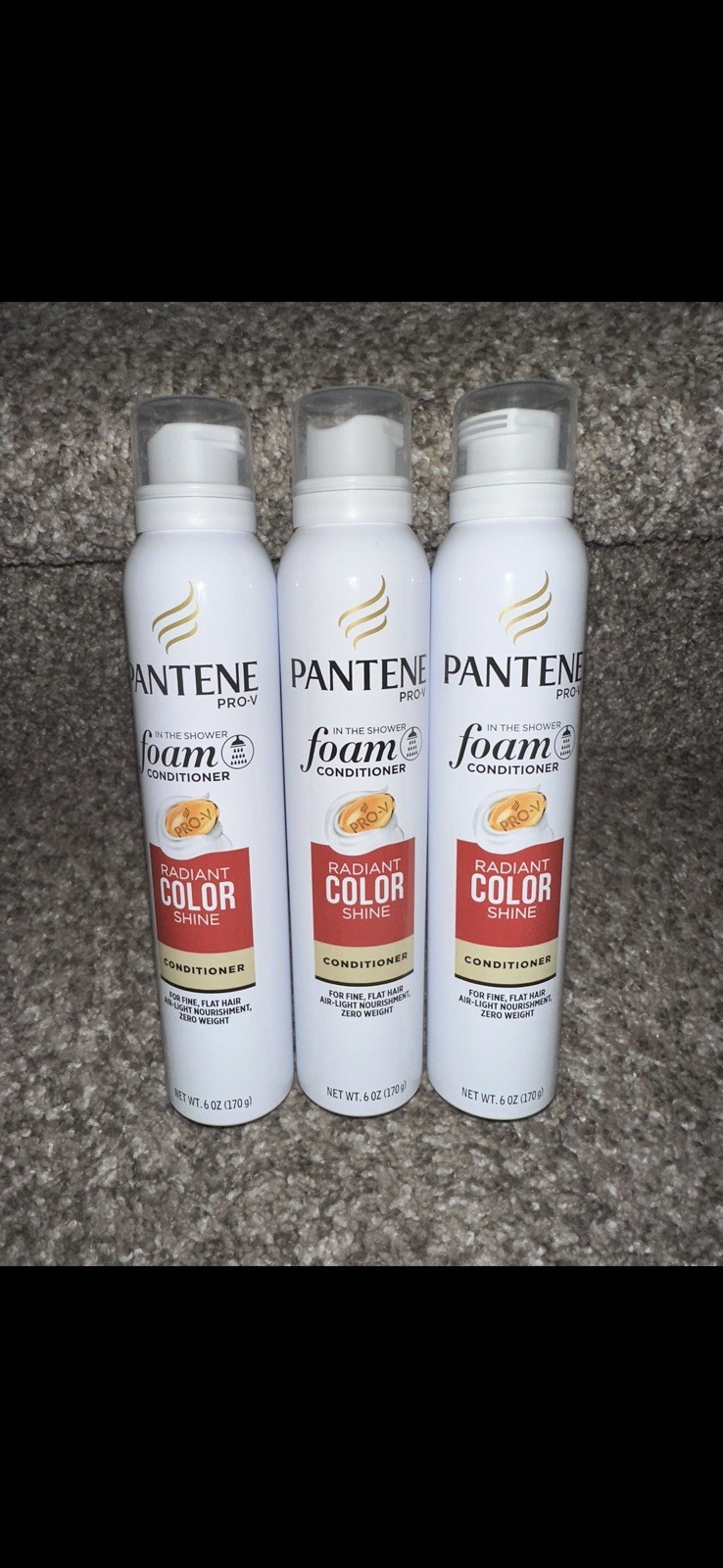 Pantene Pro V In The Shower Foam Conditioner Radiant Color Shine 6 Oz (lot of 3)