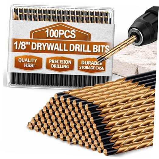 Pcs Drywall Rotor Tips 1/8″ Drywall Router Drill Bits HSS 1/8 in 100