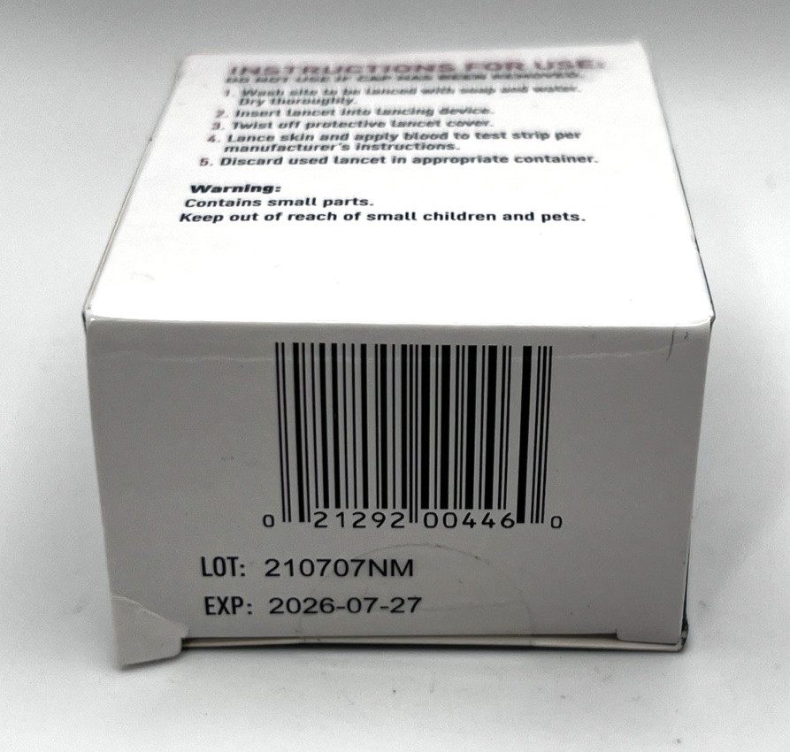 True Plus Lancets 30 Gauge 100 Lancets New in Box Exp. 07/27/2026