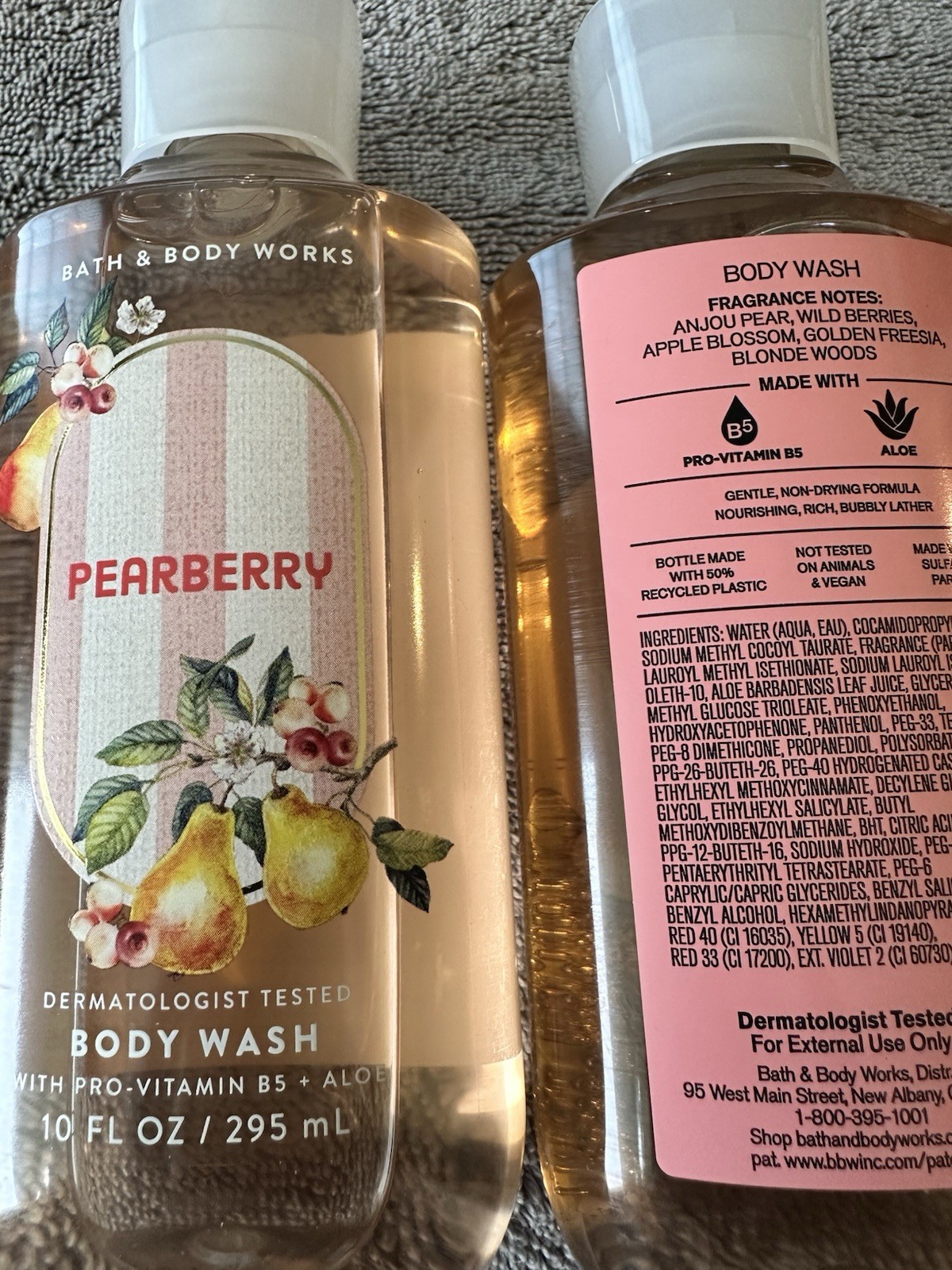 Lot Of 2 – BATH & BODY WORKS PEARBERRY BODY WASH SHOWER GEL 10 FL OZ NEW