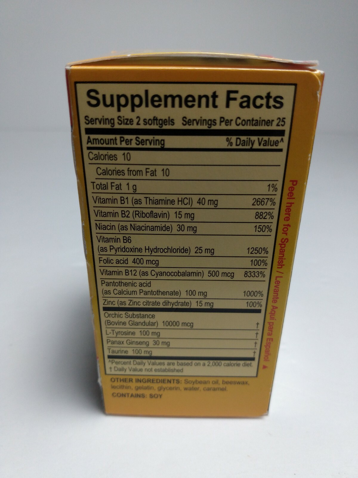 Super Macho Seven B Vitamins Amino Acids And Ginseng And Zinc 50 capsules