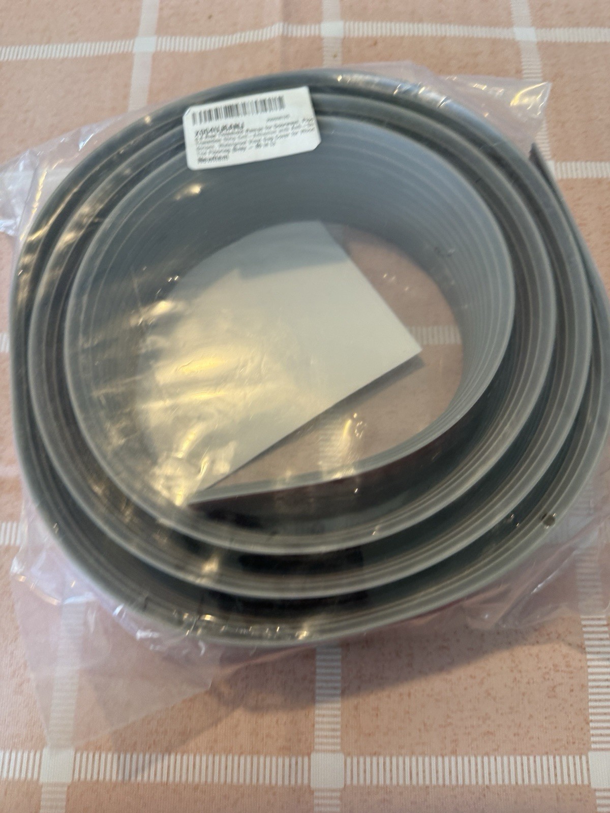 Gray PVC Threshold Ramp 80in x 2.4in x 0.6in Anti-Slip Waterproof Adhesive
