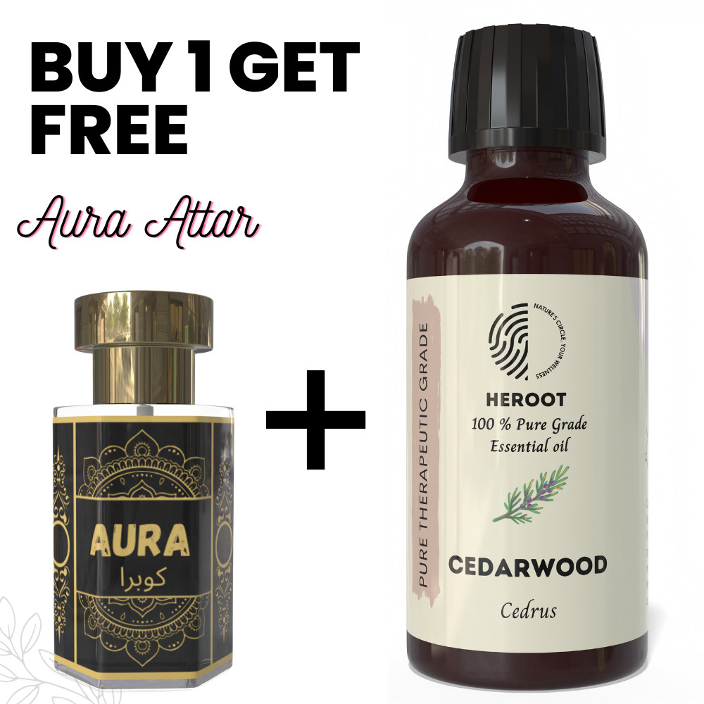 Cedarwood Essential Oil 10ml Aromatherapy Diffuser Home Fragrance DIY+Free Attar