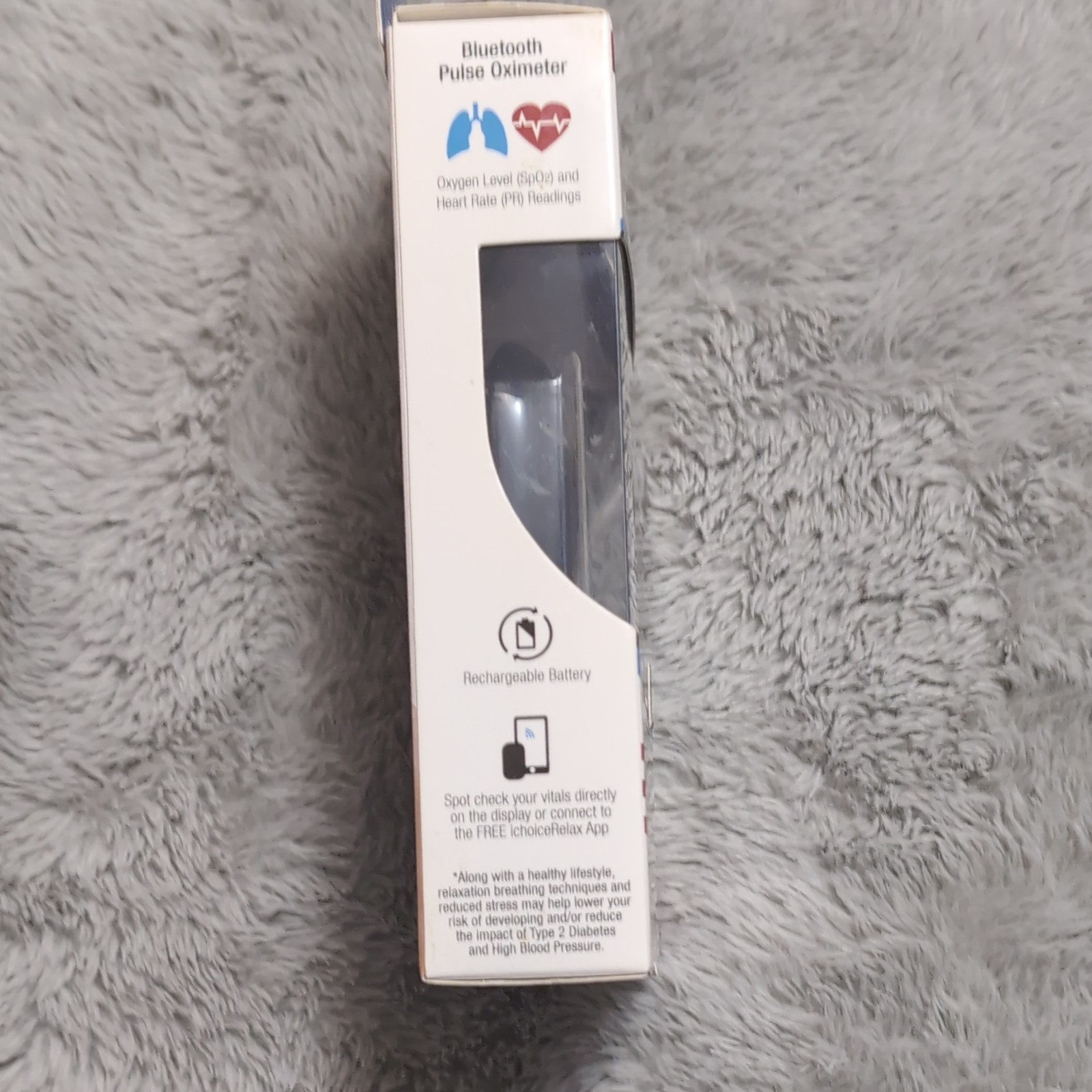 iChoice OX200 Bluetooth Fingertip Pulse Oximeter Digital Rechargeable, Black