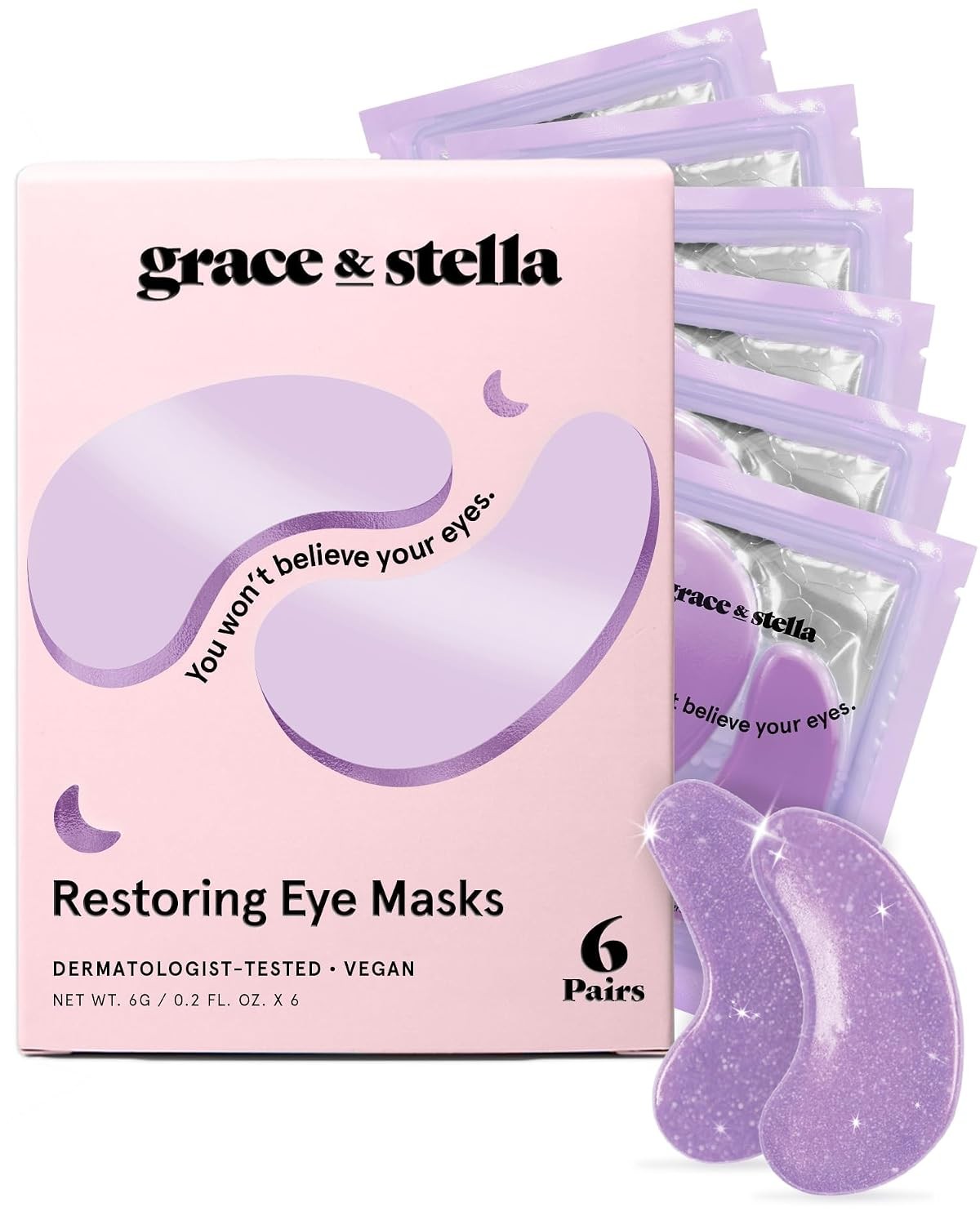 grace & stella Retinol Under Eye Patches for Puffy Eyes & Dark Circles