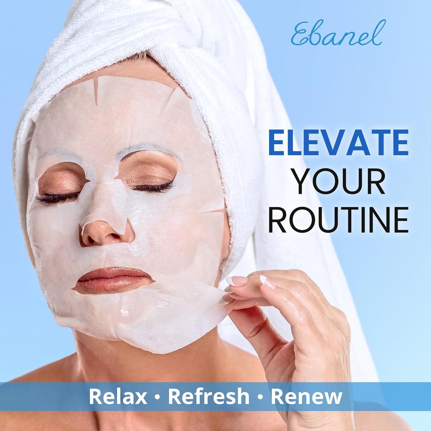 Ebanel Collagen Face Mask Hyaluronic Acid Vitamin C 10 Pack