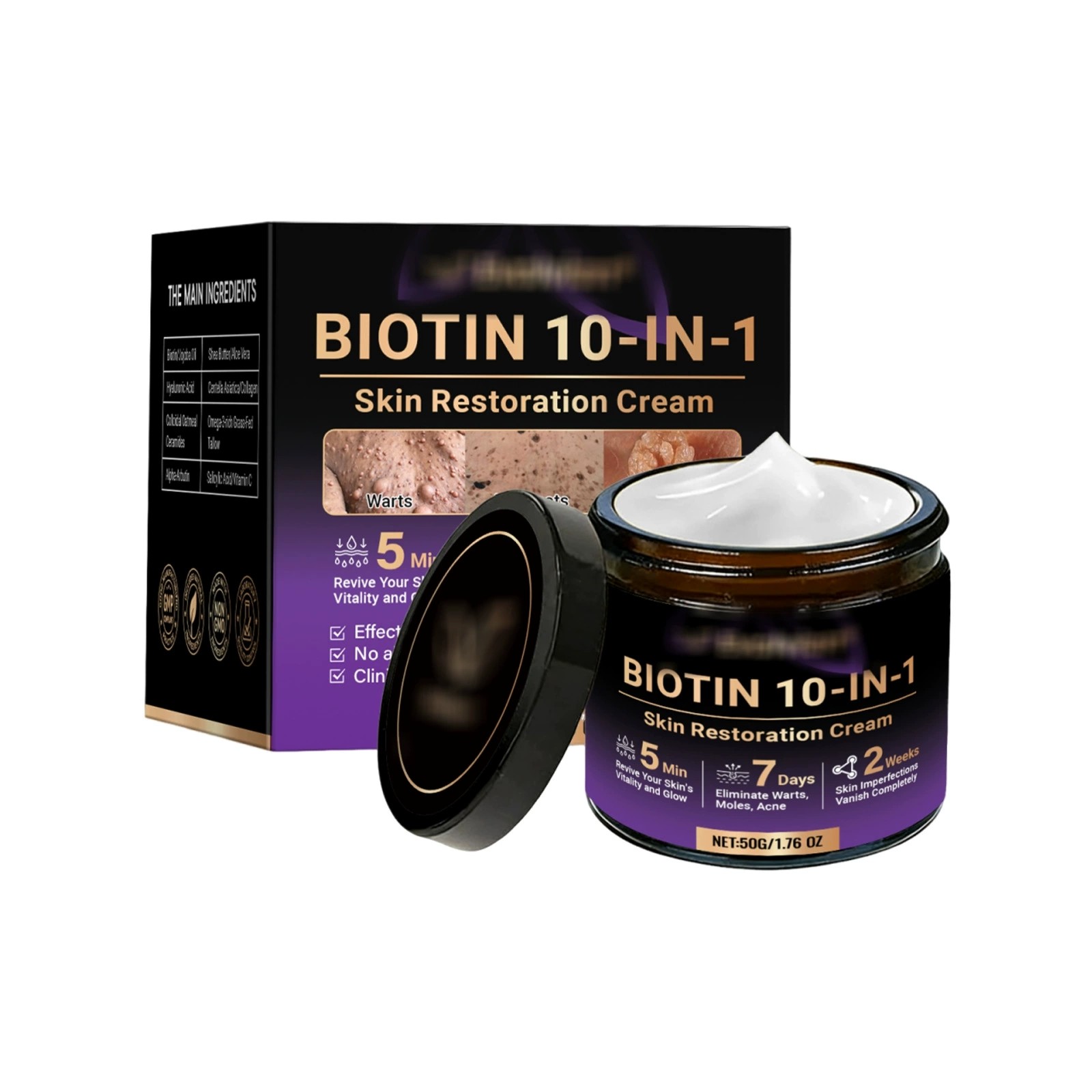 Biotin 10-in-1 Skin Restoration Cream, 2026 Professional Skin Treatment Cream ~