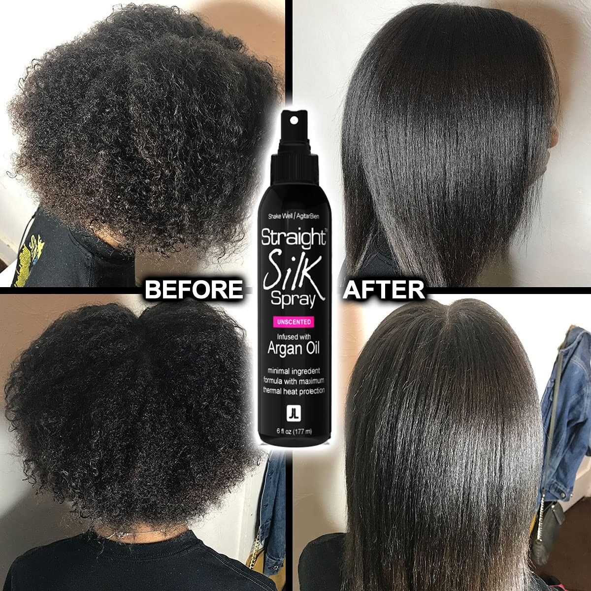 Straight Silk Spray with Moroccan Argan Oil Thermal Protector Spray | Hair St…