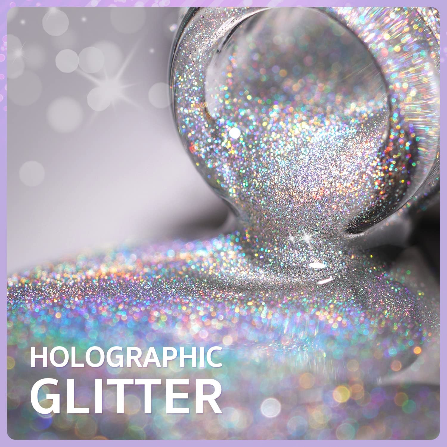 Cat Eye Gel Nail Polish, Glitter Holographic Nail Polish with Magnet, 16Ml Refle