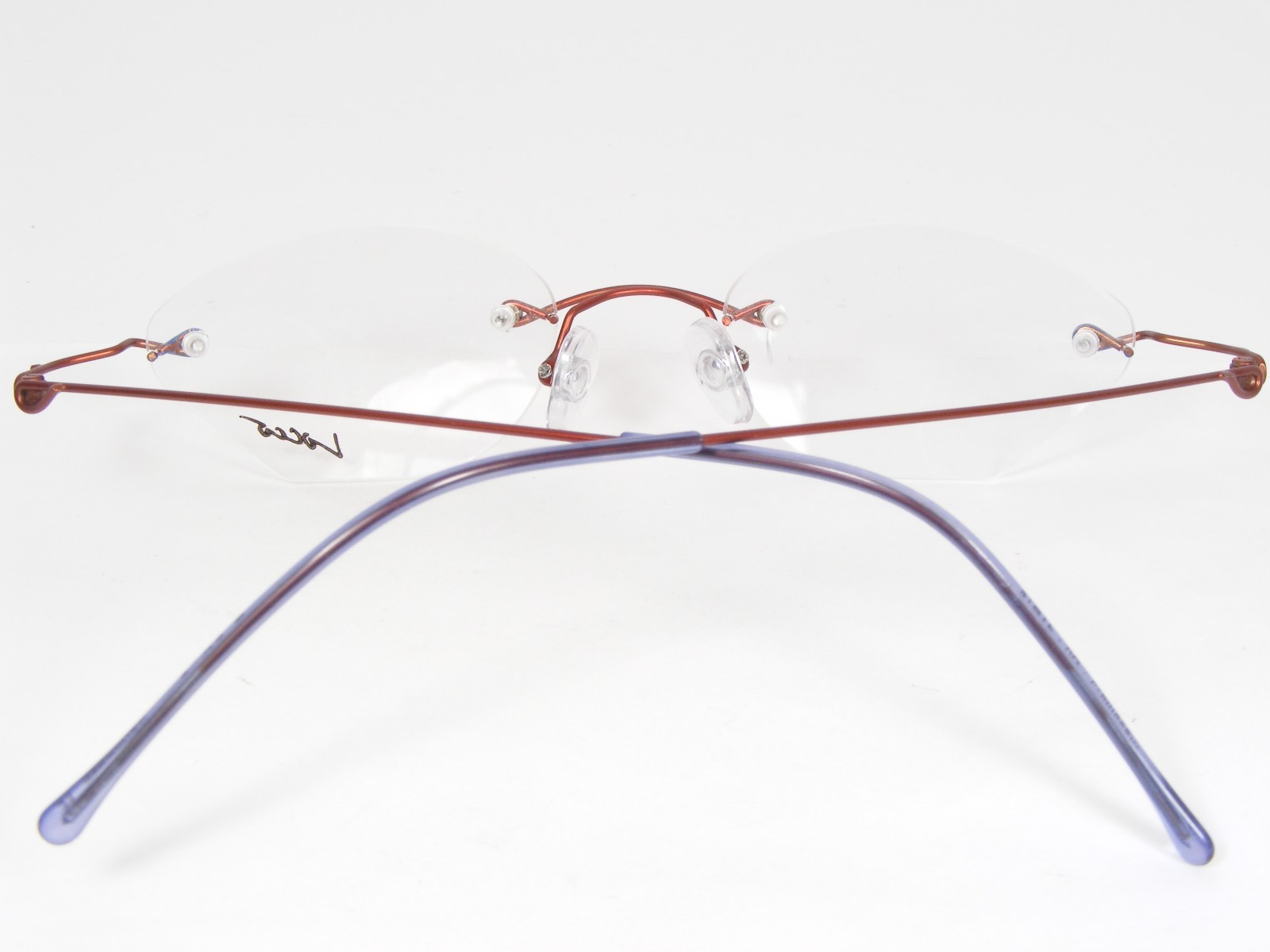 Vintage LOCCO Macchiato Rusty Red /Blue UNIQUE RARE LUXURY EYEGLASSES 47-19-138