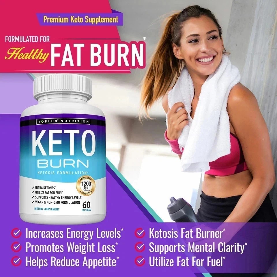 Toplux Keto Burn Pills Ketosis Weight Loss – 1200 Mg Ultra Advanced Natural