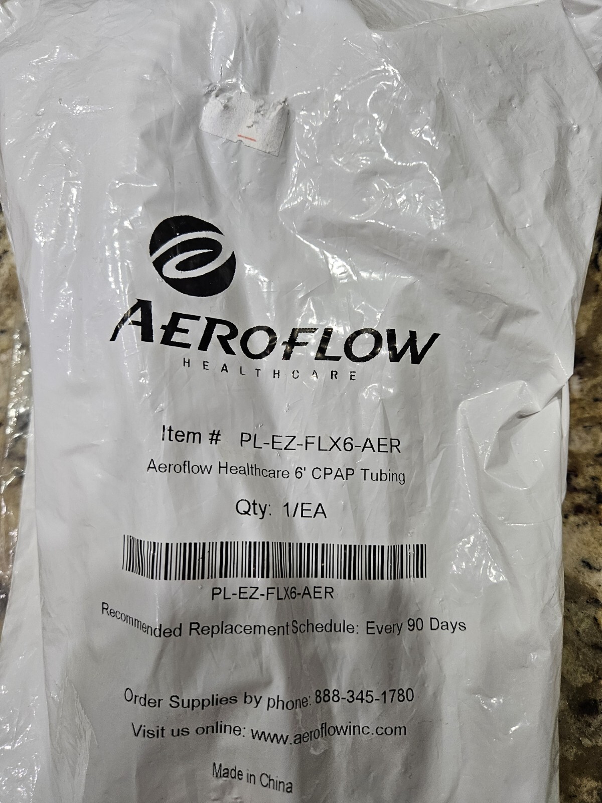 AEROFLOW PL-EZ-FLX6-AER 6″ CPAP Tubing