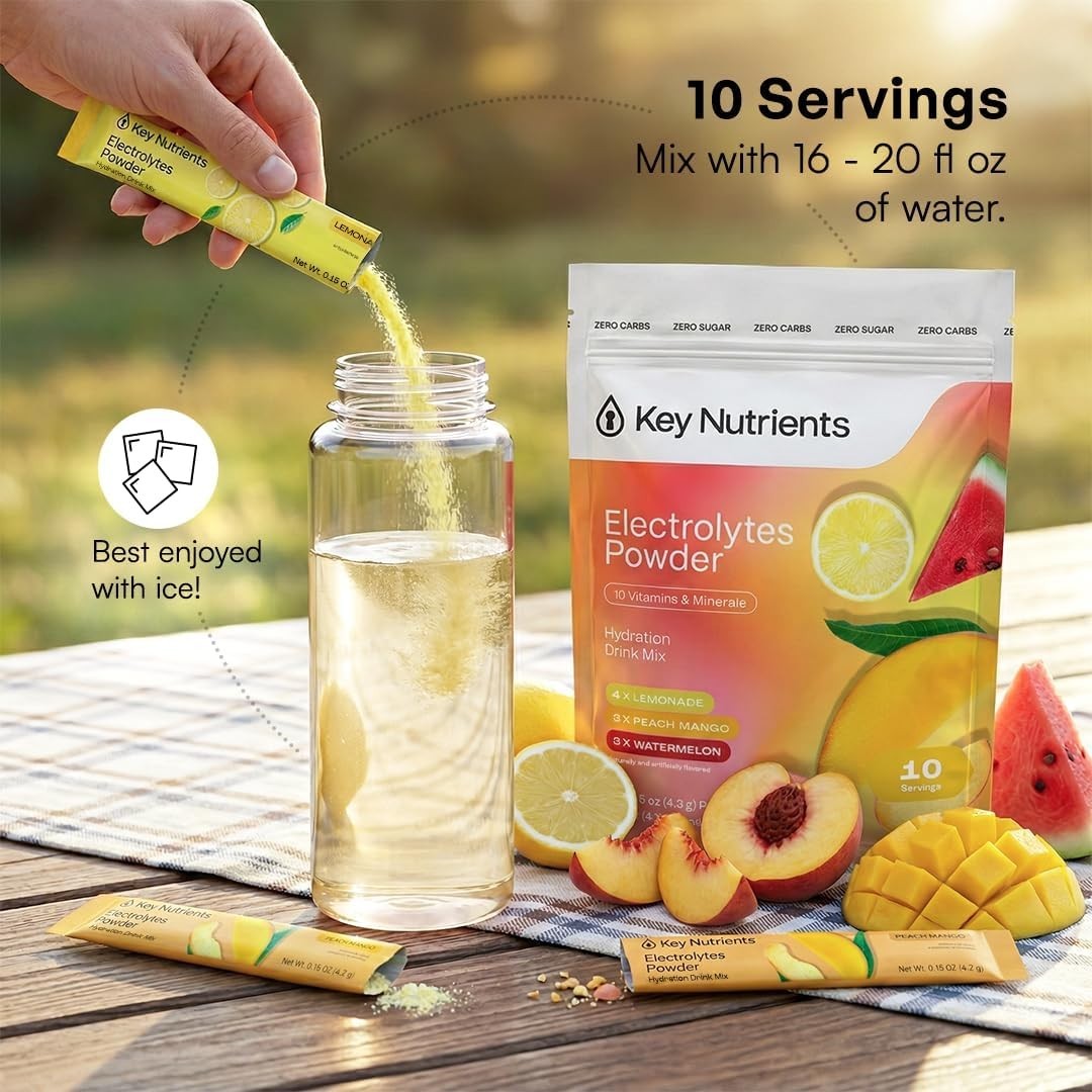 Sugar-Free Selenium Electrolytes Variety Pack: Lemonade, Peach Mango, Watermelon